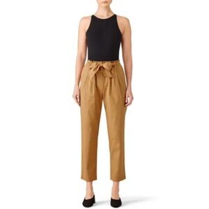 Scotch & Soda Tan High-Waisted Trousers